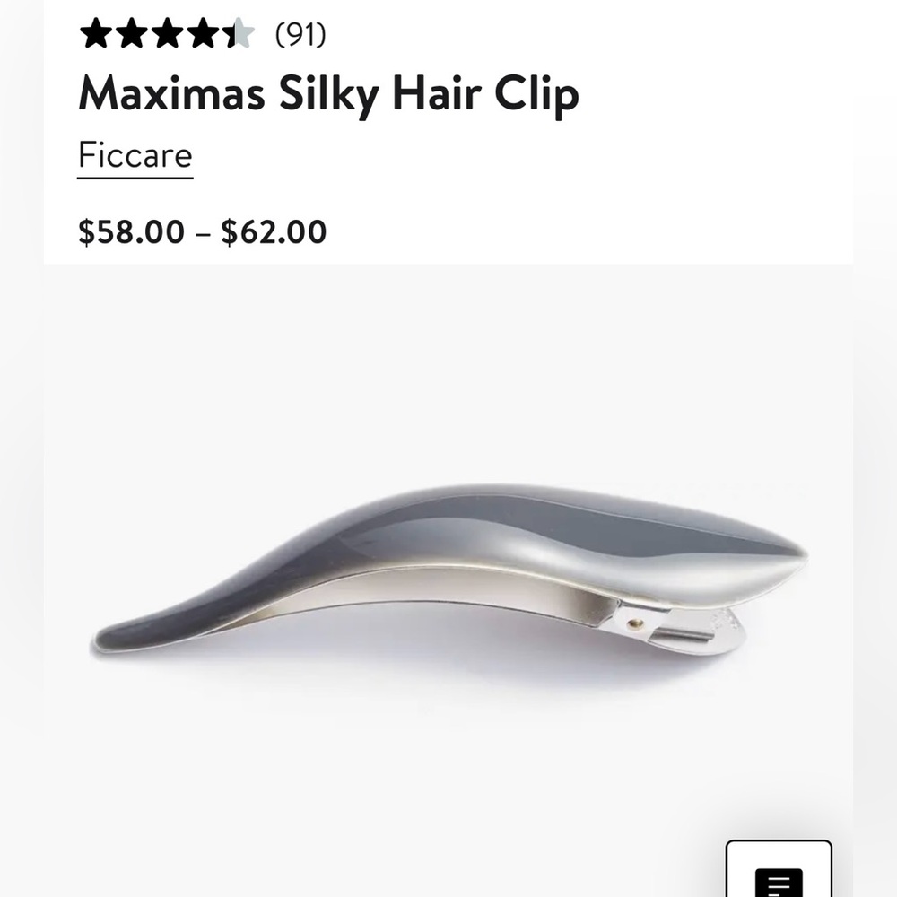 Ficcare Maximas Silky Hair Clip - Gray